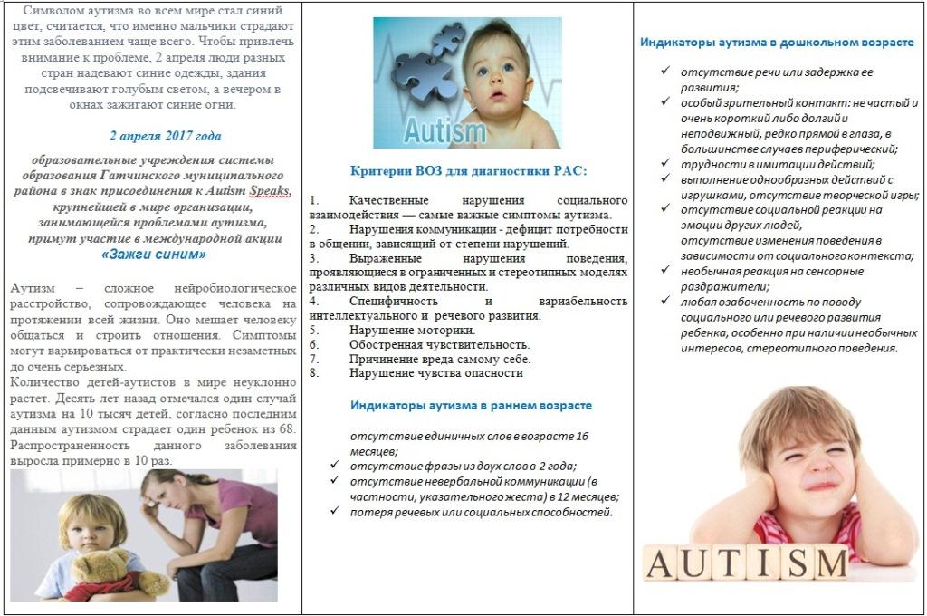 2 апреля - всемирный день распространения информации о проблеме аутизма